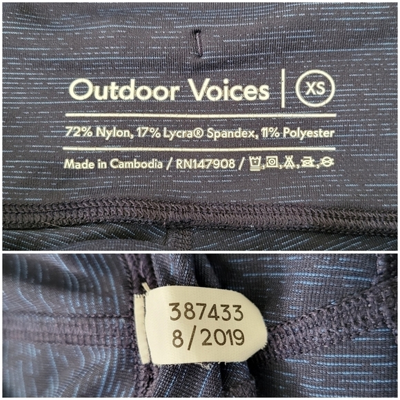 Outdoor Voices TechSweat Flex 7/8 Length Leggings Baltic Blue Women's Size XS - Picture 6 of 12